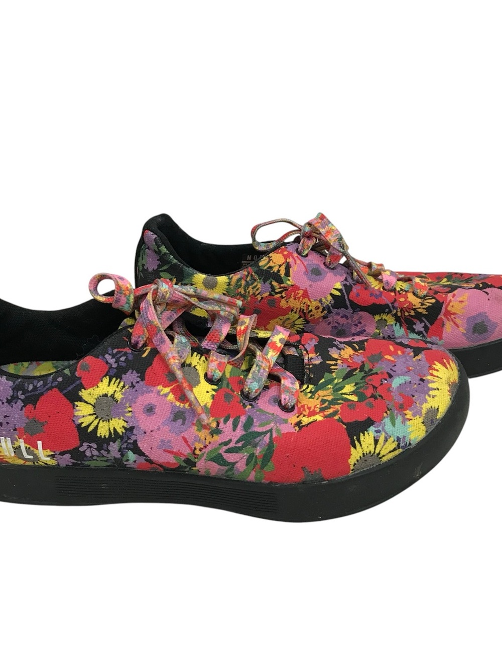 NOBULL Floral Canvas Rip Stop Sneakers - Trainers Gym Size 8